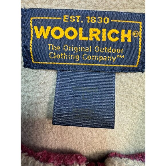 Woolrich Womens Wool 1/4 Zip Sweater Size L Mulberry - Picture 2 of 12